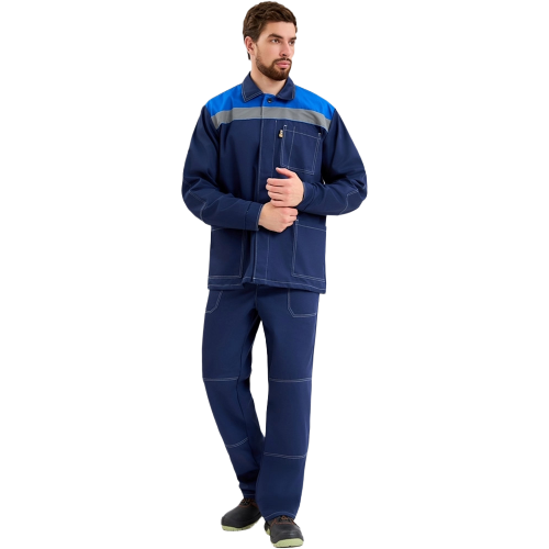 Костюм Техник СОП (тк.Саржа,250) брюки, т.синий/васильковый