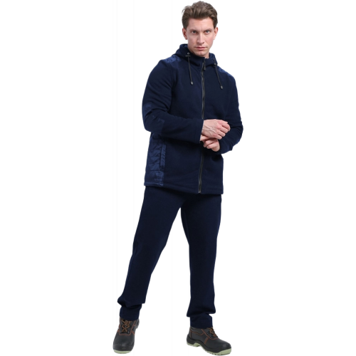 Куртка с капюшоном Кэмп (тк.Флис), т.синий