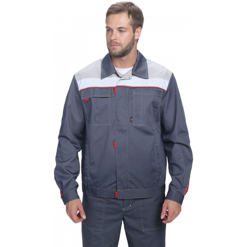 Костюм Флофт-1 Премиум СОП (тк.Смесовая,240) брюки, т.серый/серый/красный Костюм Флофт-1 Премиум СОП (тк.Смесовая,240) брюки, т.серый/серый/красный