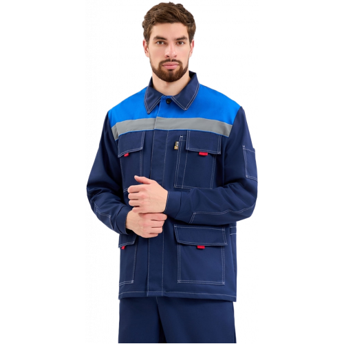 Костюм Бренд (тк.Саржа,240) брюки, синий/васильковый