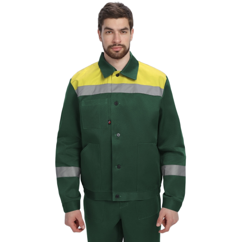 Костюм Лигор-2 СОП (тк.Смесовая,210) п/к, зеленый/желтый