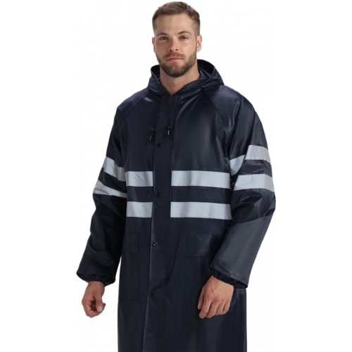 Плащ влагозащитный ProfLineSpecialist СОП (ПВХ,210), т.синий Плащ влагозащитный ProfLineSpecialist СОП (ПВХ,210), т.синий