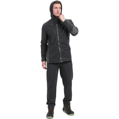 Куртка с капюшоном Кэмп (тк.Флис), т.серый