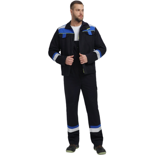 Костюм Бостон (тк.Саржа,320) п/к, т.синий/васильковый Костюм Бостон (тк.Саржа,320) п/к, т.синий/васильковый