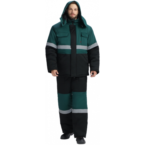 Костюм зимний Нордхард-2 СОП (тк.Смесовая,250) п/к, черный/зеленый Костюм зимний Нордхард-2 СОП (тк.Смесовая,250) п/к, черный/зеленый