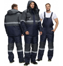 Костюм зимний Мегрес-2 СОП (тк.OxLine,90) п/к, т.серый/т.синий