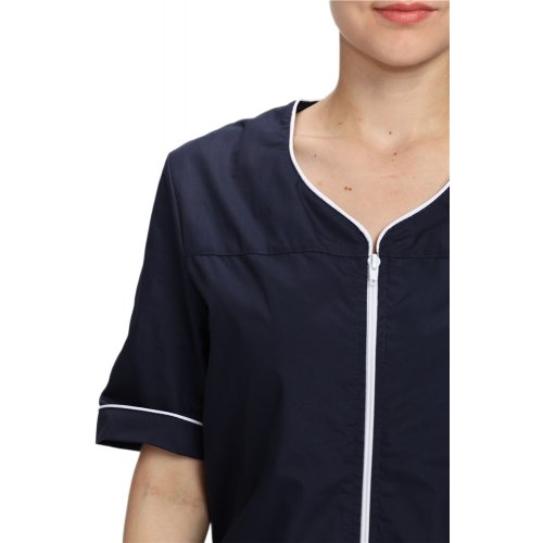 Халат женский Стелла (тк.ТиСи), т.синий/белый Халат женский Стелла (тк.ТиСи), т.синий/белый