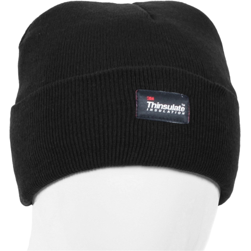 Шапка трикотажная двойная утепленная Север, черный