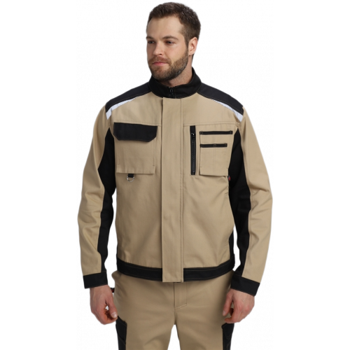 Куртка Милан CH (тк.Смесовая,260), бежевый/черный Куртка Милан CH (тк.Смесовая,260), бежевый/черный