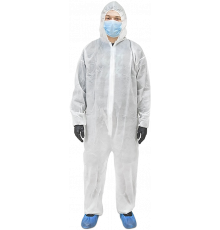 Комбинезон одноразовый из спанбонда 60 гр/м2 белый Комбинезон одноразовый из спанбонда 60 гр/м2 белый