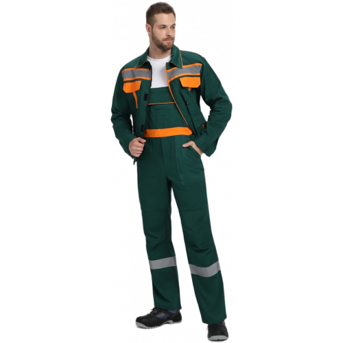 Костюм для ИТР СОП IMP (тк.Саржа,250) п/к, т.зеленый/оранжевый Костюм для ИТР СОП IMP (тк.Саржа,250) п/к, т.зеленый/оранжевый