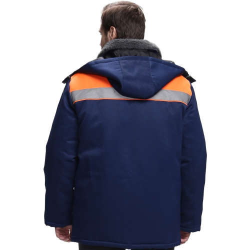 Куртка зимняя для бригадира NEW (тк.Смесовая,210), т.синий/оранжевый Куртка зимняя для бригадира NEW (тк.Смесовая,210), т.синий/оранжевый