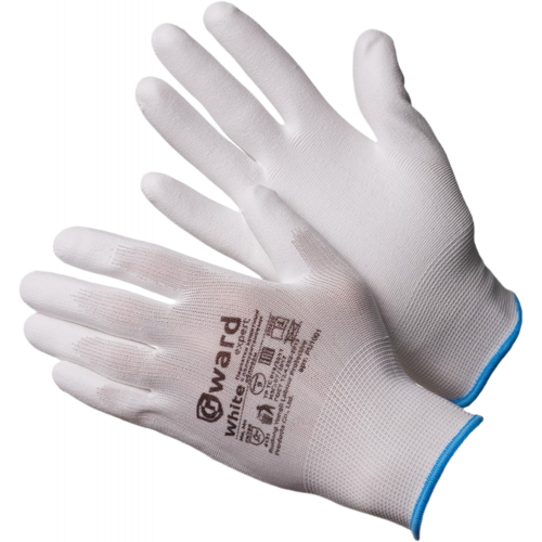 Перчатки Gward нейлоновые с полиуретановым покрытием, белый, PU1001 Перчатки Gward нейлоновые с полиуретановым покрытием, белый, PU1001