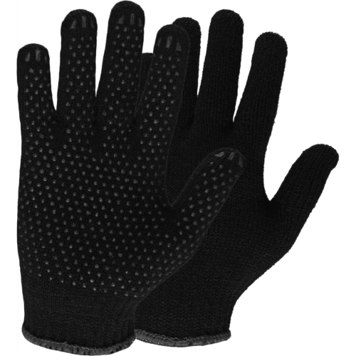 Перчатки 10кл. полушерстяные двойные с ПВХ ТОЧКА (105гр.) Перчатки 10кл. полушерстяные двойные с ПВХ ТОЧКА (105гр.)