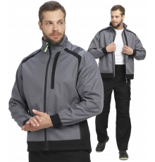 Куртка ProfLineLeader (тк.Софтшел), серый/черный Куртка ProfLineLeader (тк.Софтшел), серый/черный