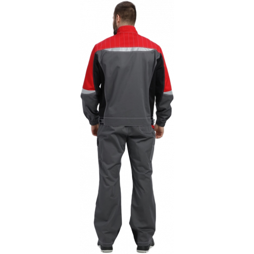 Костюм Вектрон-2 (тк.Смесовая МВО,240) п/к, серый/черный/красный Костюм Вектрон-2 (тк.Смесовая МВО,240) п/к, серый/черный/красный
