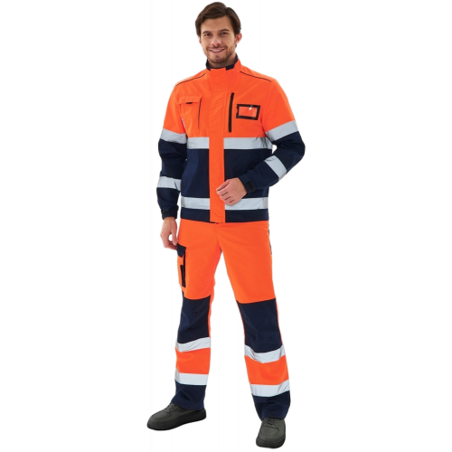 Костюм сигнальный PROFLINE ProfLineSpecialist-2 (тк.Смесовая МВО,240) п/к, оранжевый/т.синий Костюм сигнальный PROFLINE ProfLineSpecialist-2 (тк.Смесовая МВО,240) п/к, оранжевый/т.синий
