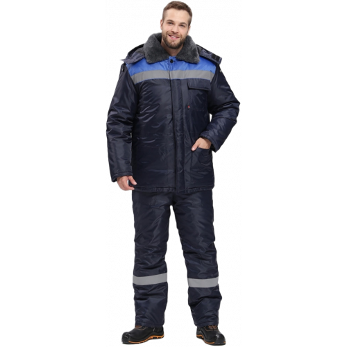 Костюм зимний Труженик-Ультра-2 (тк.Оксфорд) п/к, т.синий/васильковый Костюм зимний Труженик-Ультра-2 (тк.Оксфорд) п/к, т.синий/васильковый