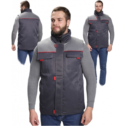 Жилет утепленный Флофт (тк.Смесовая,210), т.серый/серый Жилет утепленный Флофт (тк.Смесовая,210), т.серый/серый