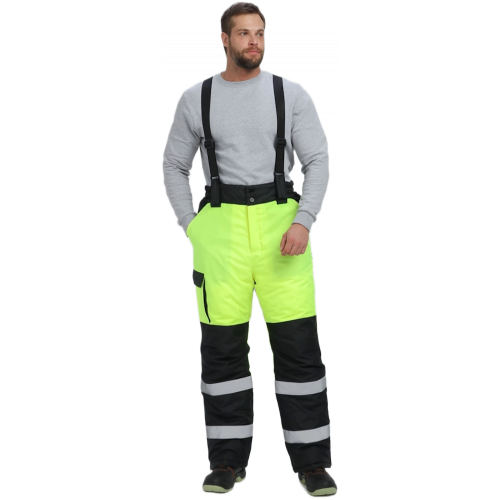 Костюм зимний сигнальный ProfLineSpecialist (тк.Оксфорд PU) брюки, желтый/черный Костюм зимний сигнальный ProfLineSpecialist (тк.Оксфорд PU) брюки, желтый/черный