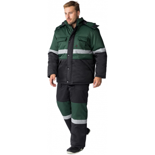 Костюм зимний Нордхард-2 СОП (тк.Смесовая,250) п/к, черный/зеленый Костюм зимний Нордхард-2 СОП (тк.Смесовая,250) п/к, черный/зеленый