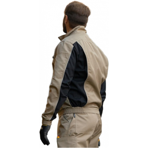 Куртка летняя мужская Brodeks KS201, цвет бежевый, чёрный