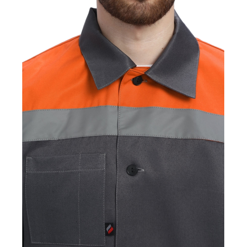 Костюм Лигор-1 СОП (тк.Смесовая,210) брюки, т.серый/оранжевый Костюм Лигор-1 СОП (тк.Смесовая,210) брюки, т.серый/оранжевый