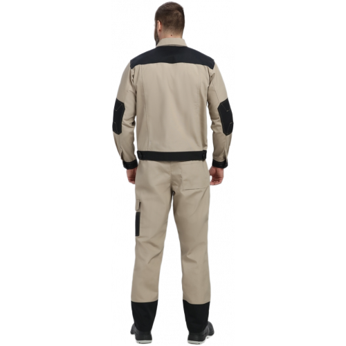 Костюм Вестгард-1 (тк.Канвас,260) брюки, бежевый/черный