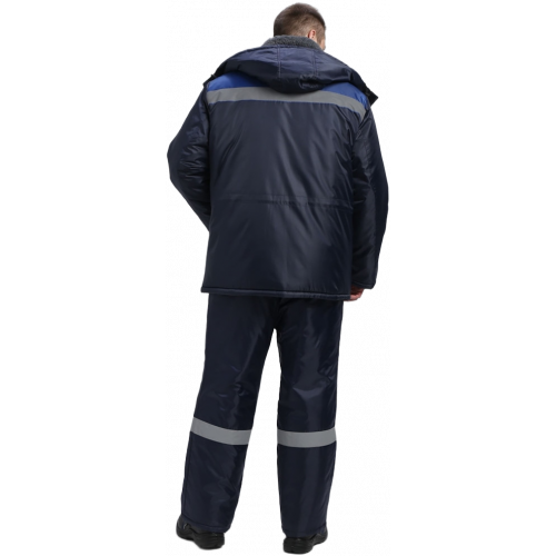 Куртка зимняя для бригадира NEW (тк.Оксфорд), т.синий/васильковый