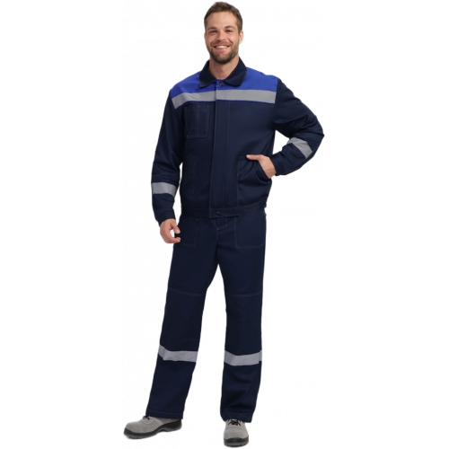 Костюм Лигор-2 Премиум СОП К. (тк.Смесовая,240) п/к, т.синий/васильковый