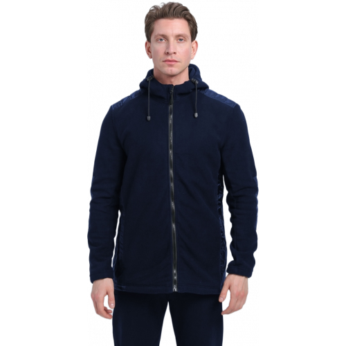 Куртка с капюшоном Кэмп (тк.Флис), т.синий