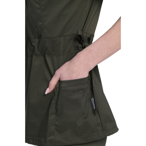 Костюм женский хирургический Модерн-004 (тк.Стрейч,120) MedLine, хаки