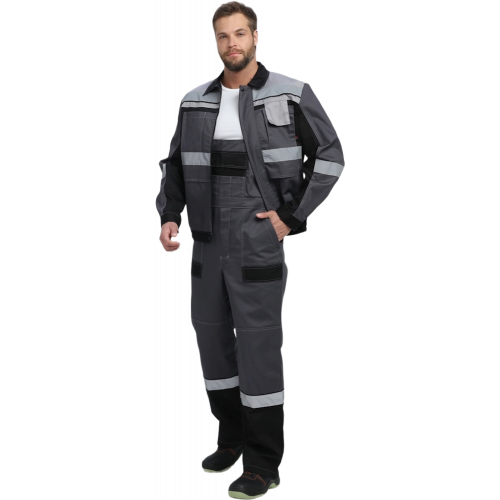 Костюм Виват-2 Премиум CH МВО (тк.Смесовая,240) п/к, т.серый/черный/св.серый