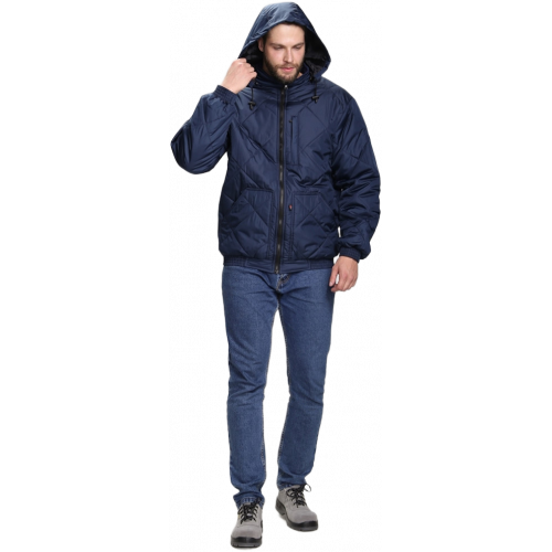 Куртка демисезонная Бомбер-Люкс (тк.Дюспо), т.синий Куртка демисезонная Бомбер-Люкс (тк.Дюспо), т.синий