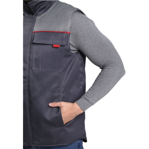 Жилет утепленный Флофт (тк.Смесовая,210), т.серый/серый Жилет утепленный Флофт (тк.Смесовая,210), т.серый/серый