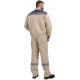 Костюм Лигор-1 СОП (тк.Смесовая,210) брюки, бежевый/т.серый