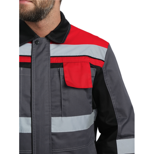 Костюм Виват-1 Премиум IMP (тк.Смесовая, 240) брюки, т.серый/черный/красный Костюм Виват-1 Премиум IMP (тк.Смесовая, 240) брюки, т.серый/черный/красный