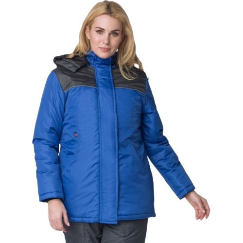 Куртка зимняя женская Сакрин (Дюспо), васильковый/темно-серый Куртка зимняя женская Сакрин (Дюспо), васильковый/темно-серый