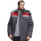 Куртка зимняя для бригадира NEW (тк.Смесовая,210), т.серый/красный