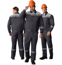 Костюм Лигор-2 СОП (тк.Смесовая,210) п/к, т.серый/св.серый Костюм Лигор-2 СОП (тк.Смесовая,210) п/к, т.серый/св.серый