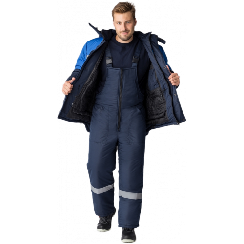 Костюм зимний Сибер СОП CH (тк.Таслан) п/к, т.синий/васильковый Костюм зимний Сибер СОП CH (тк.Таслан) п/к, т.синий/васильковый