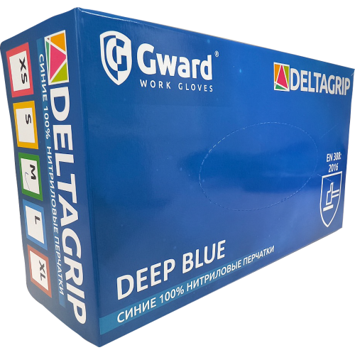 DELTAGRIP Deep Blue Перчатки нитриловые неопудренные синего цвета