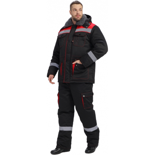 Костюм зимний Нейч-Премиум СОП К. (тк.Смесовая,240) п/к, черный/красный Костюм зимний Нейч-Премиум СОП К. (тк.Смесовая,240) п/к, черный/красный