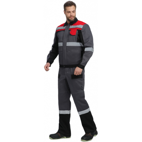 Костюм Виват-1 Премиум IMP (тк.Смесовая, 240) брюки, т.серый/черный/красный Костюм Виват-1 Премиум IMP (тк.Смесовая, 240) брюки, т.серый/черный/красный