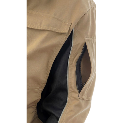 Куртка летняя мужская Brodeks KS201, цвет бежевый, чёрный