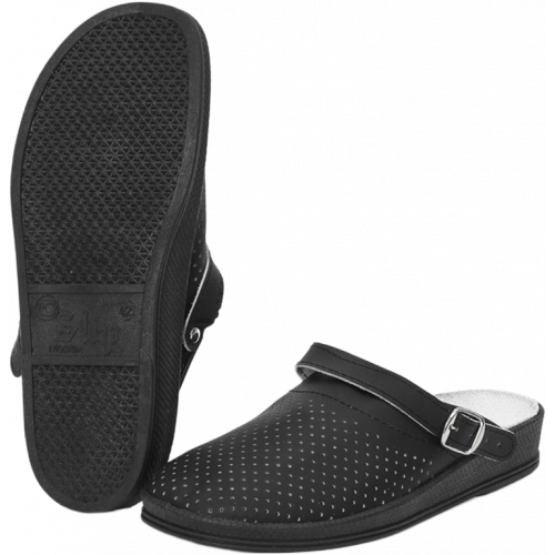 Сабо мужские нат.кожа ПВХ, черный Сабо мужские нат.кожа ПВХ, черный