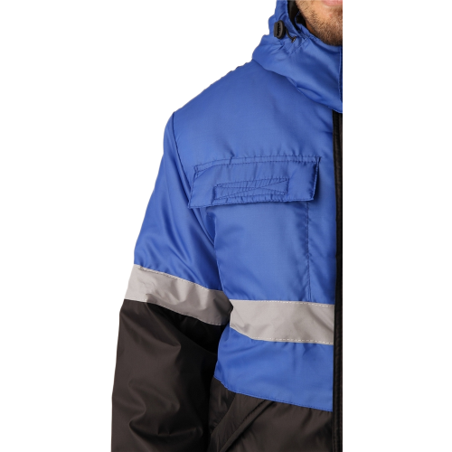 Костюм зимний Мегрес-2 СОП (тк.OxLine,90) п/к, васильковый/черный