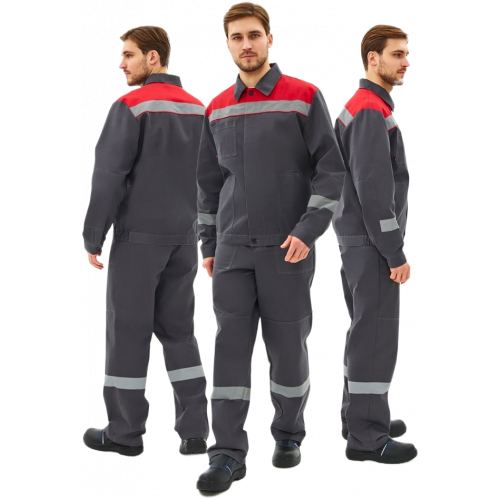 Костюм Липецк-1 СОП CH (тк.Смесовая,280) брюки, т.серый/красный Костюм Липецк-1 СОП CH (тк.Смесовая,280) брюки, т.серый/красный