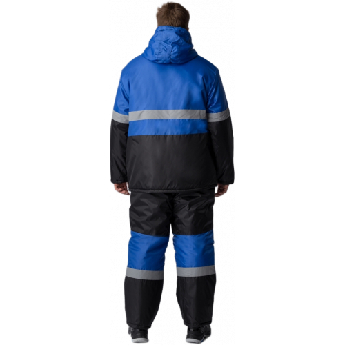 Костюм зимний Мегрес-2 СОП (тк.OxLine,90) п/к, васильковый/черный