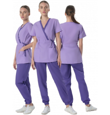 Костюм женский Симпл-001 (тк.Смесовая,120) MedLine, фиолетовый/сирень